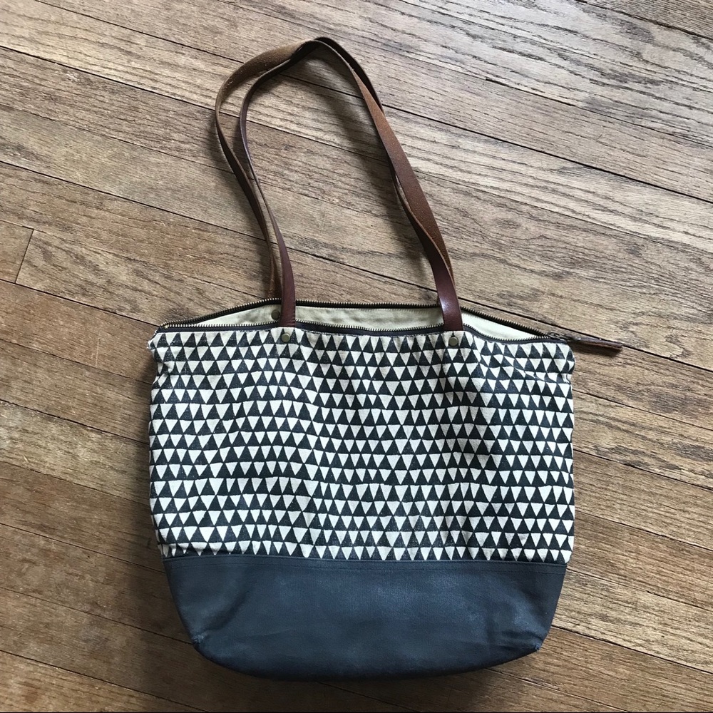 Bookhou hand printed/ hand sewn tote.